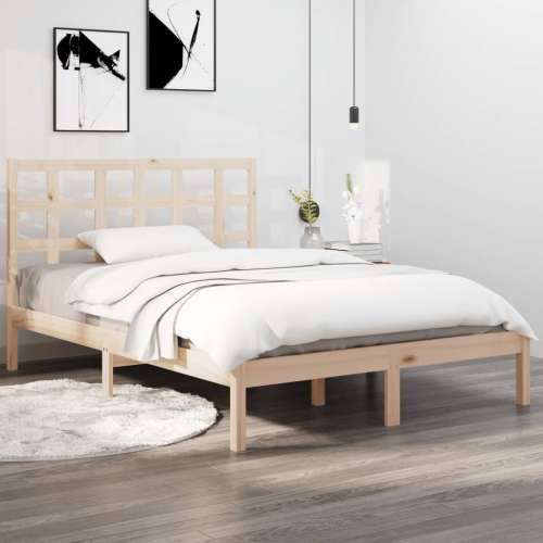 Okvir za krevet od masivnog drva 140 x 200 cm - Prirodna 140 x 200 cm Cijena