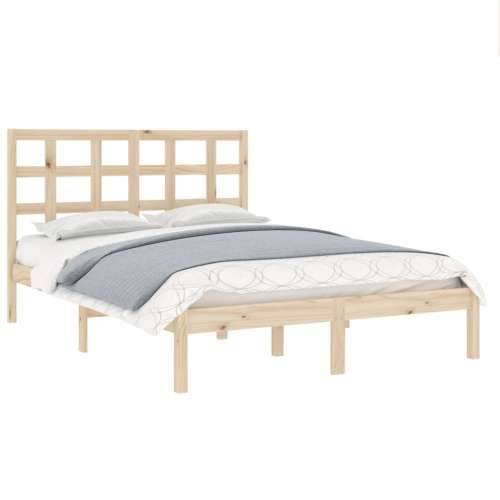 Okvir za krevet od masivnog drva 140 x 200 cm - Prirodna 140 x 200 cm Cijena
