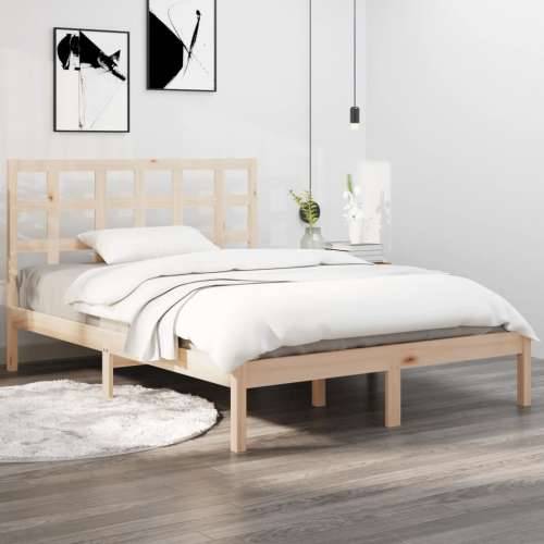 Okvir za krevet od masivnog drva 160 x 200 cm - Prirodna 160 x 200 cm Cijena