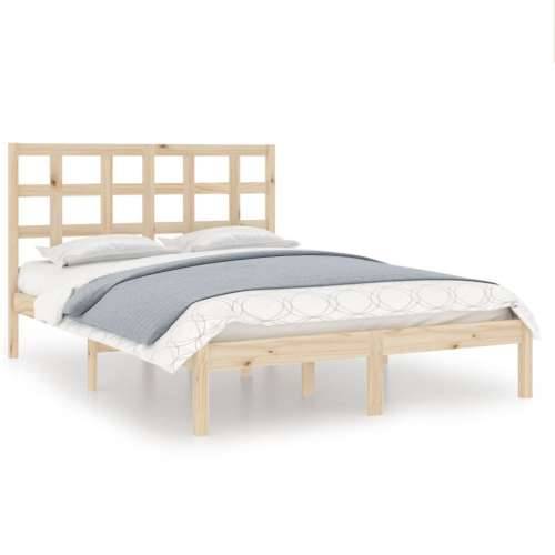 Okvir za krevet od masivnog drva 160 x 200 cm - Prirodna 160 x 200 cm Cijena