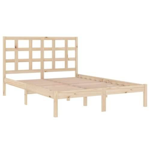 Okvir za krevet od masivnog drva 160 x 200 cm - Prirodna 160 x 200 cm Cijena