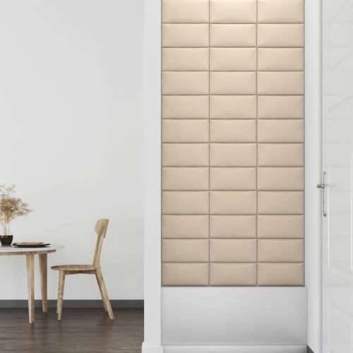 Zidne ploče od tkanine 12 kom krem 30 x 15 cm 0,54 m² - Krema 30 x 15 cm 12 Pravokutno Cijena