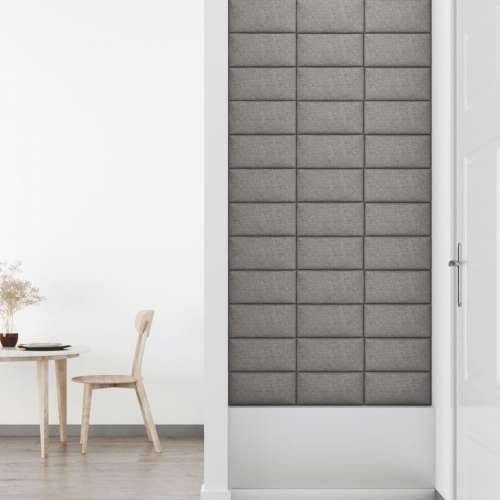 Zidne ploče od tkanine 12 kom svjetlosive 30 x 15 cm 0,54 m² - Svjetlosiva 30 x 15 cm 12 Pravokutno Cijena