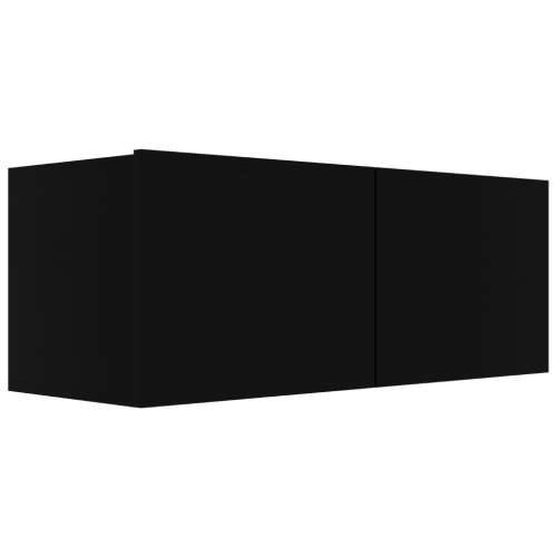 8-dijelni set TV ormarića crni od konstruiranog drva - Crna 8 80 cm Cijena