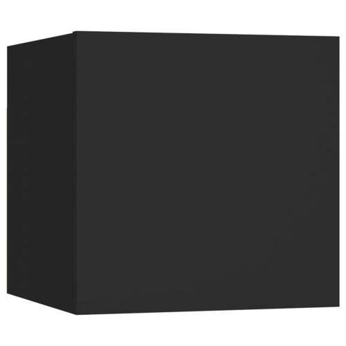 8-dijelni set TV ormarića crni od konstruiranog drva - Crna 8 80 cm Cijena