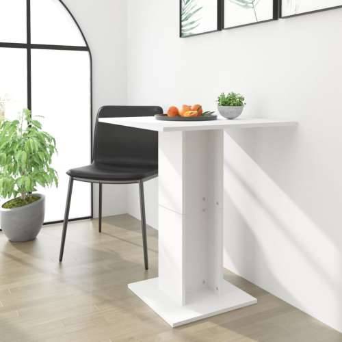 Bistro stol bijeli 60 x 60 x 75 cm od konstruiranog drva