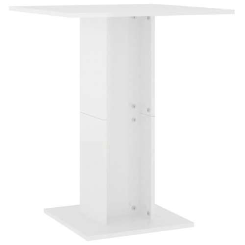Bistro stol sjajni bijeli 60 x 60 x 75 cm od konstruiranog drva Cijena