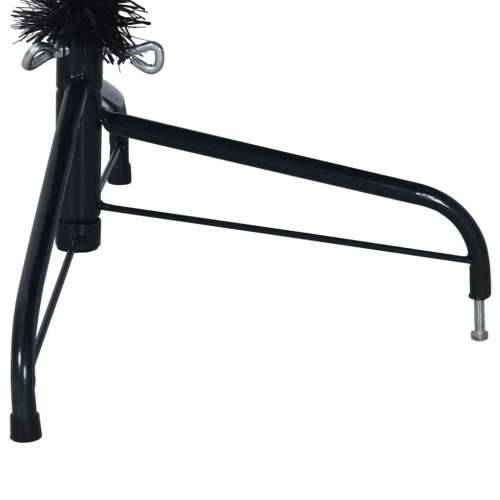 Umjetna polovica božićnog drvca sa stalkom crna 210 cm PVC - Crna 210 x 120 cm 1 Cijena