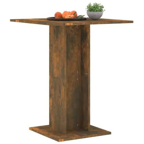 Bistro stol boja dimljenog hrasta 60x60x75 cm konstruirano drvo Cijena