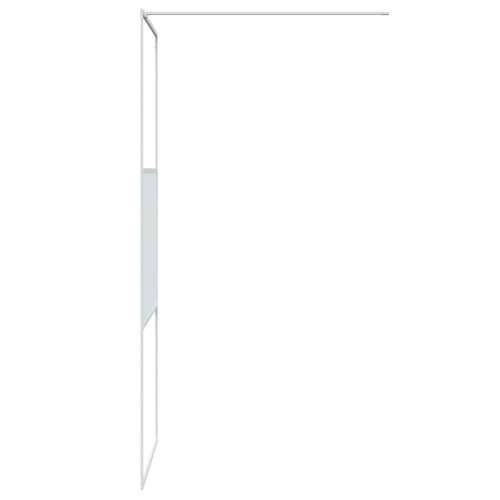 Pregrada za tuš bijela 80 x 195 cm s prozirnim staklom ESG Cijena