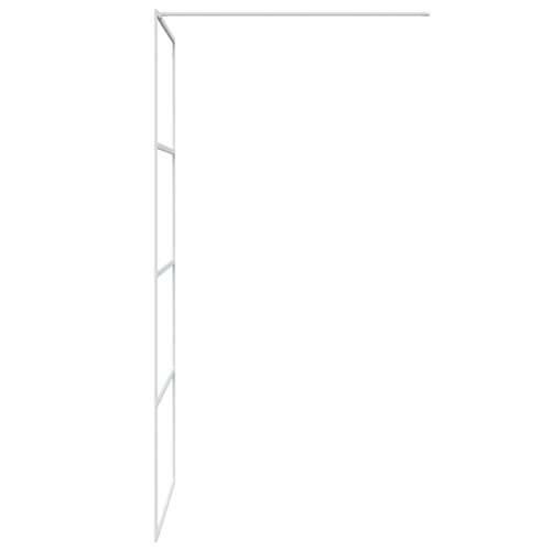 Pregrada za tuš bijela 90 x 195 cm s prozirnim staklom ESG Cijena