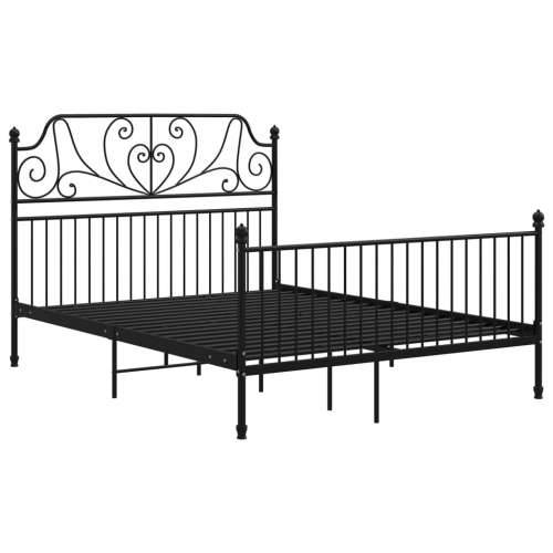 Okvir za krevet crni metalni 160 x 200 cm - Crna 160 x 200 cm Cijena