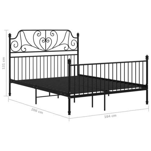 Okvir za krevet crni metalni 160 x 200 cm - Crna 160 x 200 cm Cijena