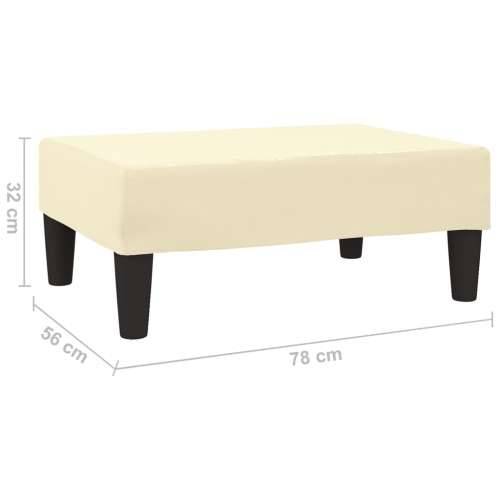 Tabure crni 78 x 56 x 32 cm od umjetne kože  - Krema 1 Cijena