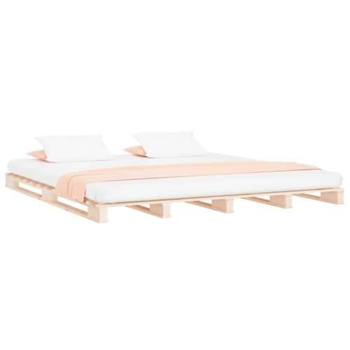 Krevet od paleta 200 x 200 cm od masivne borovine - Prirodna 200 x 200 cm Cijena