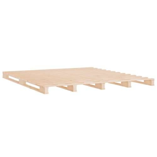 Krevet od paleta 200 x 200 cm od masivne borovine - Prirodna 200 x 200 cm Cijena