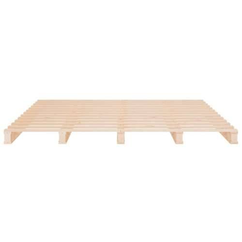 Krevet od paleta 200 x 200 cm od masivne borovine - Prirodna 200 x 200 cm Cijena