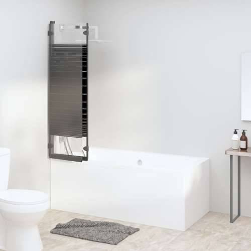 Sklopiva pregrada za tuš 3 panela 130 x 130 cm ESG crna Cijena