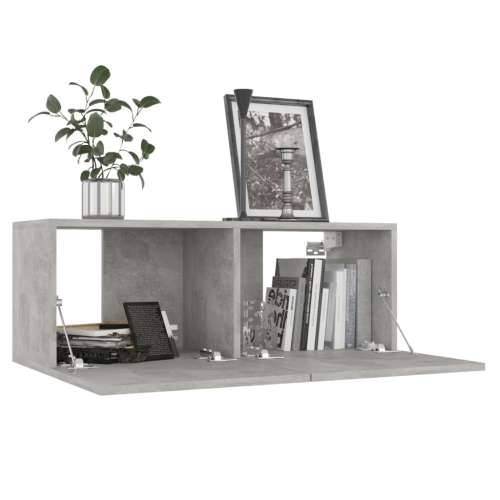 4-dijelni set TV ormarića siva boja betona konstruirano drvo - Beton siva 1 160 cm Cijena