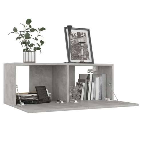 4-dijelni set TV ormarića siva boja betona konstruirano drvo - Beton siva 4 80 cm Cijena
