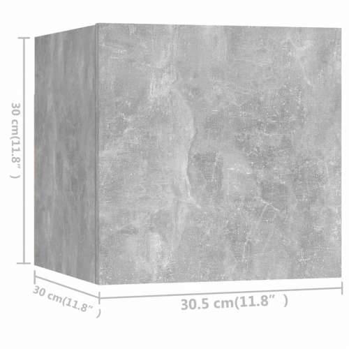 8-dijelni set TV ormarića siva boja betona konstruirano drvo - Beton siva 8 80 cm Cijena