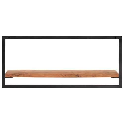 Zidne police 2 kom 80 x 25 x 35 cm masivni bagrem i čelik  - 80 x 25 x 35 cm 2 1 Cijena