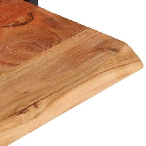 Zidne police 2 kom 80 x 25 x 35 cm masivni bagrem i čelik  - 80 x 25 x 35 cm 2 1 Cijena
