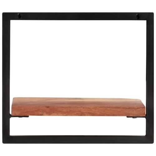 Zidne police 2 kom 40 x 24 x 35 cm masivni bagrem i čelik  - 40 x 24 x 35 cm 2 1 Cijena