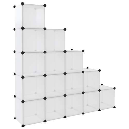 Kockasti organizator za pohranu s 15 kocki prozirni PP - *Transparent*an 155 x 32 x 153.5 cm 1 Cijena