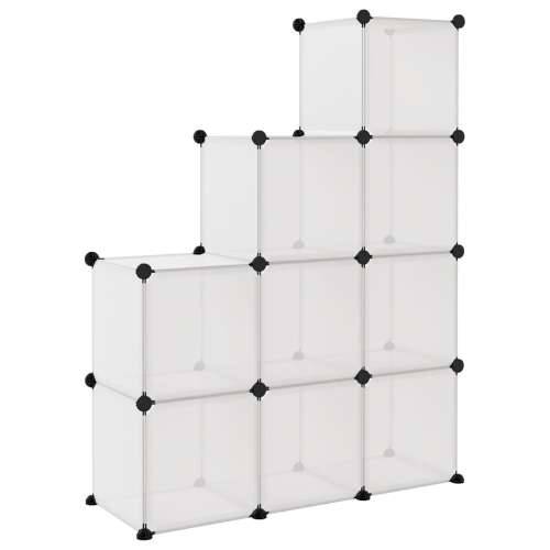 Kockasti organizator za pohranu s 9 kocki prozirni PP - Transparentan 95.5 x 31.5 x 124 cm 1 Cijena
