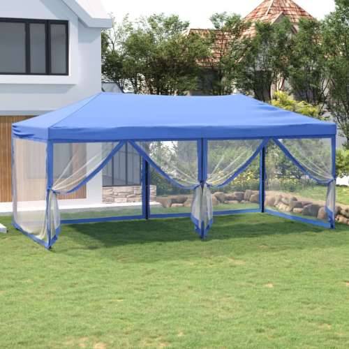Sklopivi šator za zabave s bočnim zidovima 3 x 6 m plavi Cijena