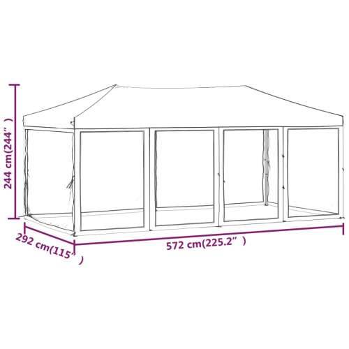 Sklopivi šator za svadbe - šator za zabave s bočnim zidovima 3 x 6 m krem - Krema 3 x 6 m 1 Cijena