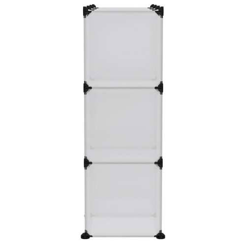 Kockasti organizator za pohranu s 9 kocki i vratima prozirni PP - prozirni i bijeli 94.5 x 31.5 x 94 cm 1 Cijena