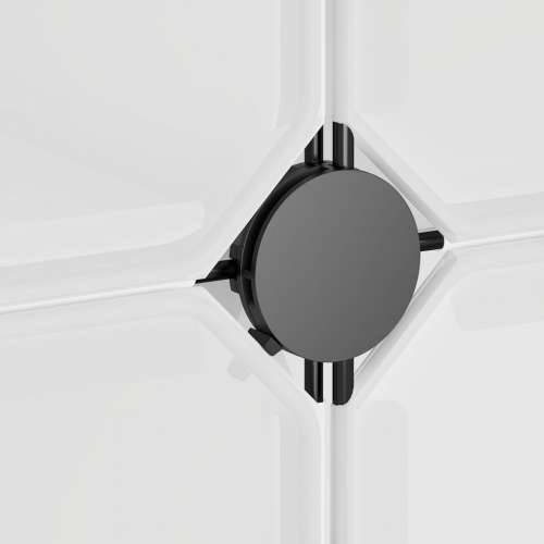 Kockasti organizator za pohranu s 9 kocki i vratima prozirni PP - prozirni i bijeli 94.5 x 31.5 x 94 cm 1 Cijena