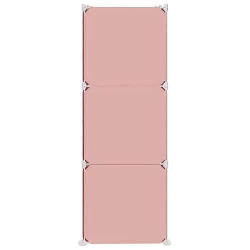 Dječji kockasti ormarić za pohranu sa 6 kocka ružičasti PP - Ružičasta 74 x 36.5 x 108 cm 1 Cijena