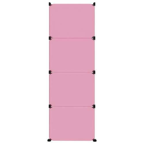 Dječji kockasti ormarić za pohranu s 12 kocki ružičasti PP - Ružičasta 110 x 46.5 x 144 cm 1 Cijena
