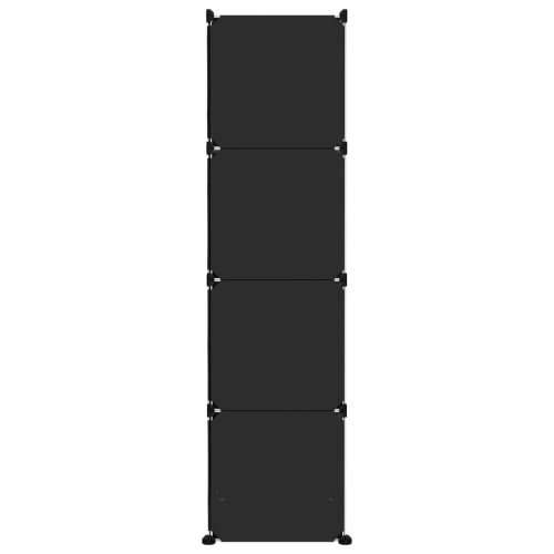 Dječji kockasti ormarić za pohranu s 10 kocki crni od PP-a - Crna 110 x 46.5 x 144 cm 1 Cijena