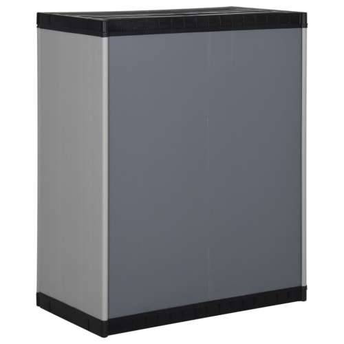 Vrtni ormarić za pohranu s 1 policom sivo-crni 68 x 40 x 85 cm Cijena
