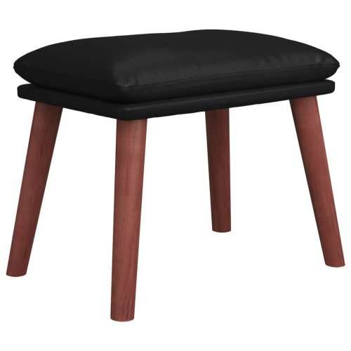 Tabure crni 45x29,5x35 cm od umjetne kože - Crna 1 Drvena noga Cijena