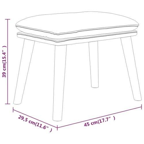 Tabure crni 45x29,5x35 cm od umjetne kože - Crna 1 Drvena noga Cijena