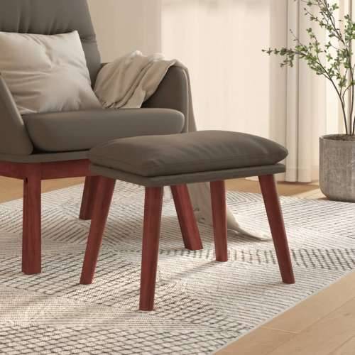 Tabure sivi 45x29,5x35 cm od umjetne kože - Siva 1 Drvena noga Cijena