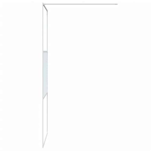 Pregrada za tuš bijela 80 x 195 cm s prozirnim staklom ESG Cijena