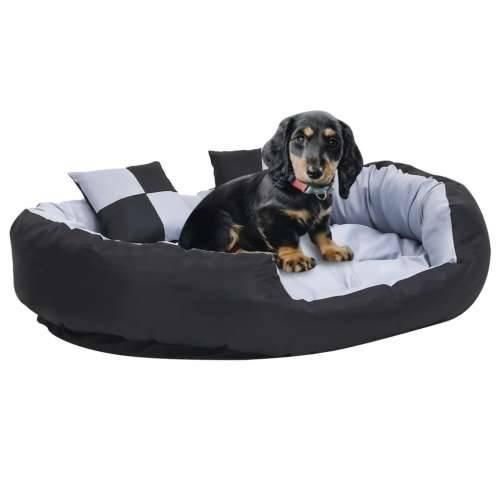 Dvostrani perivi jastuk za pse sivo-crni 110 x 80 x 23 cm Cijena