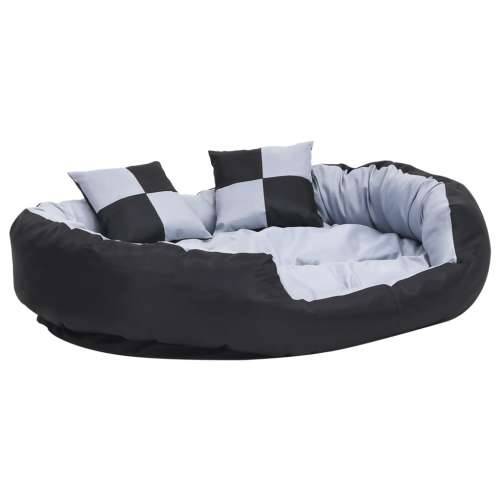 Dvostrani perivi jastuk za pse sivo-crni 110 x 80 x 23 cm Cijena