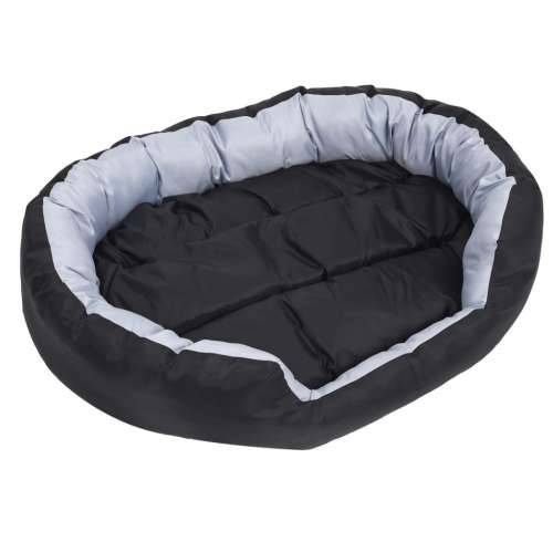 Dvostrani perivi jastuk za pse sivo-crni 110 x 80 x 23 cm Cijena