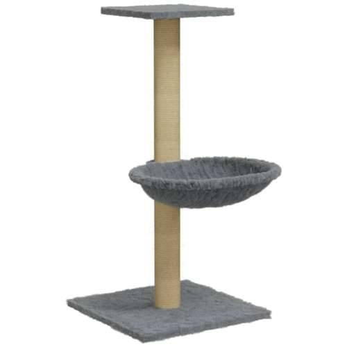 Penjalica za mačke - Kuća za mačke - Grebalica sa stupom za grebanje svjetlosiva 74 cm - Svjetlosiva Cijena