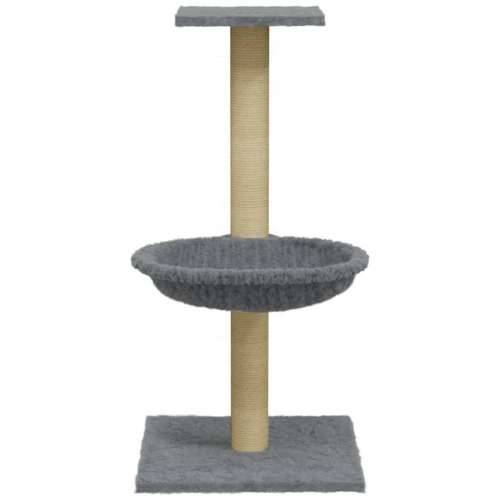Penjalica za mačke - Kuća za mačke - Grebalica sa stupom za grebanje svjetlosiva 74 cm - Svjetlosiva Cijena