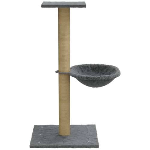 Penjalica za mačke - Kuća za mačke - Grebalica sa stupom za grebanje svjetlosiva 74 cm - Svjetlosiva Cijena
