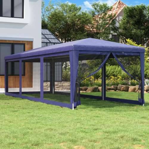 Šator za svadbe - šator za zabave s 8 mrežastih bočnih zidova plavi 3 x 9 m HDPE - Plava 3 x 9 m 1 with 8 sidewalls Cijena