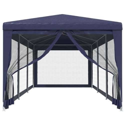 Šator za svadbe - šator za zabave s 8 mrežastih bočnih zidova plavi 3 x 9 m HDPE - Plava 3 x 9 m 1 with 8 sidewalls Cijena